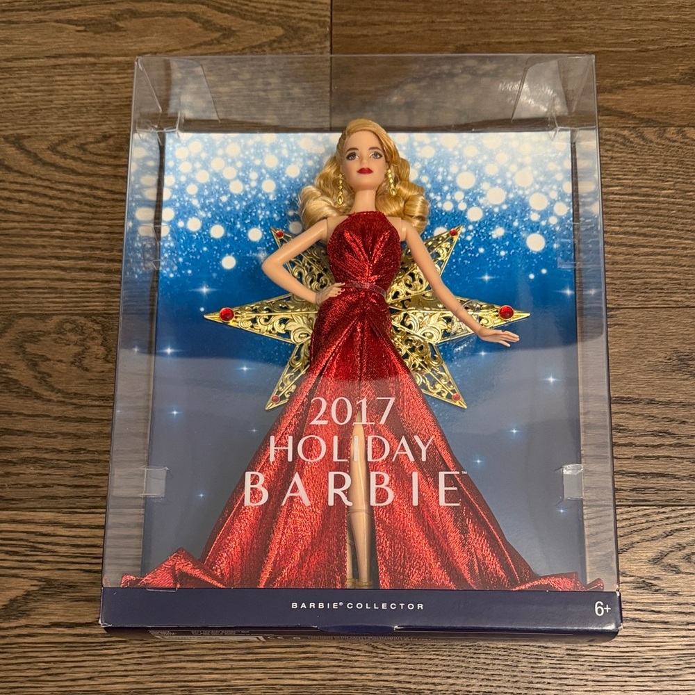 NEW 2017 Holiday Barbie Collector Doll in Sparkling Red Gown